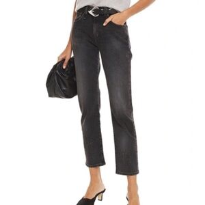R13 Stovepipe Addison Wash Black Jean
